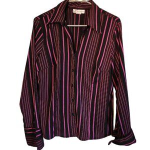 EUC Dress Barn Button-Down Blouse with large cuffed sleeves